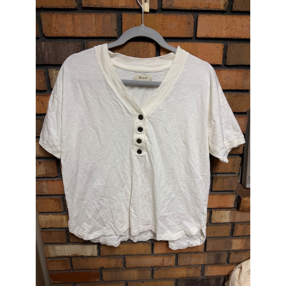 Madewell Raw Edge Henley Tee
